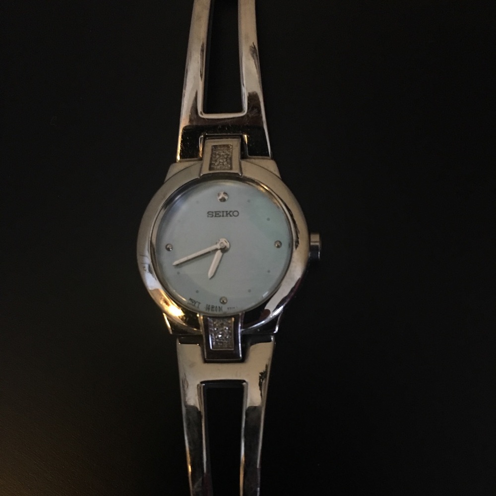 Silver seiko watch